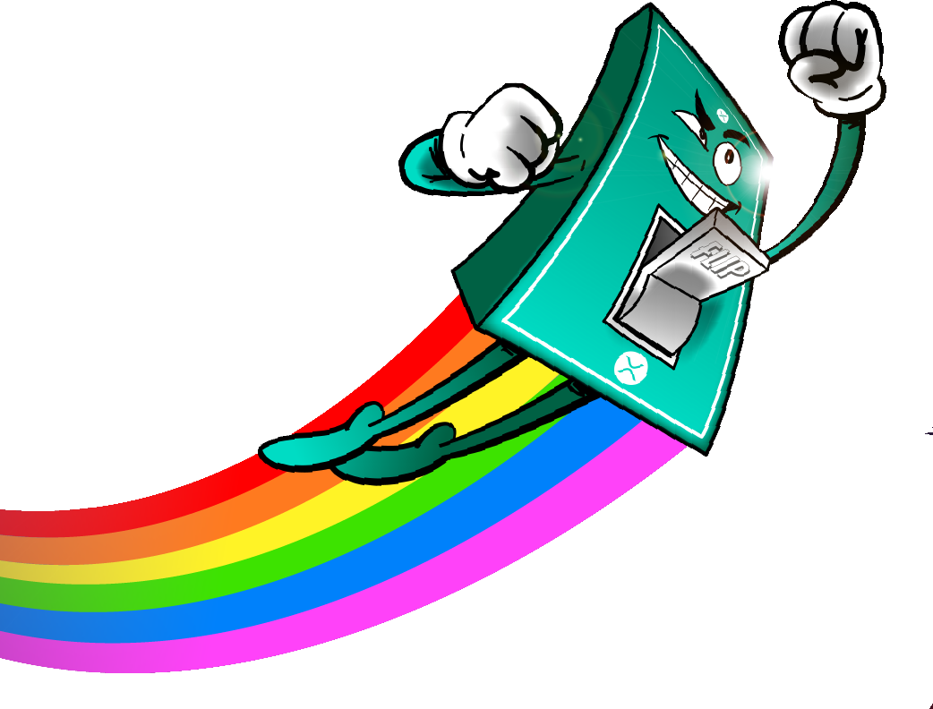 $FLIPPY Logo rainbow